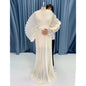 Fashion Organza Pleated Maternity Dress for PhotoShoot Pregnancy White Dress Plus Size Photography and Maternity Dresses YEWEN
