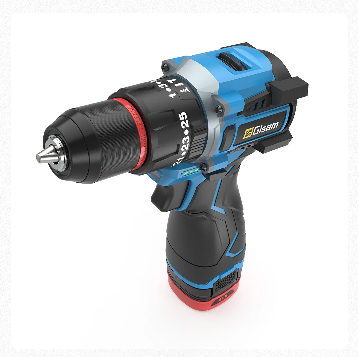 Gisam 95NM Brushless Electric Impact Drill 25+3 Torque 3 in 1 Cordless Electric Screwdriver Portable Power Tools For Home Woodwo