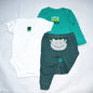 Lovely Baby Boy bodysuits 3Pcs/sets Long Sleeved Clothes PP Pant Cotton Infant Sporty Girl Short Sleeved Bodysuits