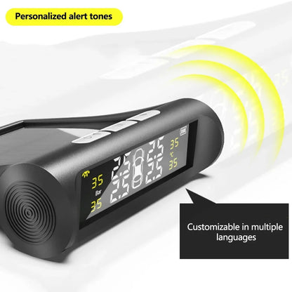 Solar Auto Security Alarm Systems Power TPMS Car Tire Pressure Alarm Monitor System Tyre Pressure Temperature Warning