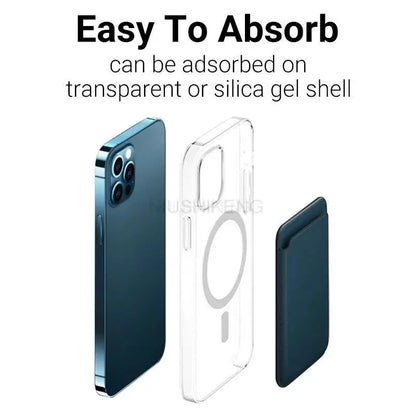 For Magsafe Magnetic Wireless Charging Case For iPhone 15 11 12 13 14 Pro MAX Mini XR XS 7 Plus Leather Wallet Card Holder Cover