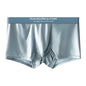 1/3Pcs Breathable Thin Satin Silk Boxer Briefs Seamless Mid Waist Ice Silk Boxers Underpants Smooth Underwear for Men Daily