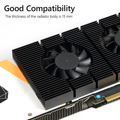 GPU Backplane Radiator Video Memory VRAM Radiator Panel Alloy Aluminum Heatsink Cooling Fan Panel for RTX 3090 3080 3070 Series