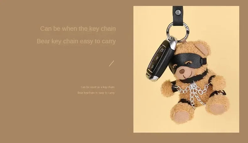 RTET Valentines Gifts for Her or Him BDSM Lover Bear for Submissive Dominant Gift Kinky Fetish Plush Bear Bondage Gifts