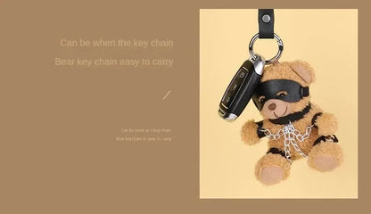 RTET Valentines Gifts for Her or Him BDSM Lover Bear for Submissive Dominant Gift Kinky Fetish Plush Bear Bondage Gifts