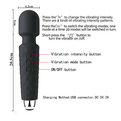 20 Speed Powerful AV Vibrator Magic Wand Clitoris Stimulator Sex Toys for Women G spot Massager Adult Female Sex Erotic Products