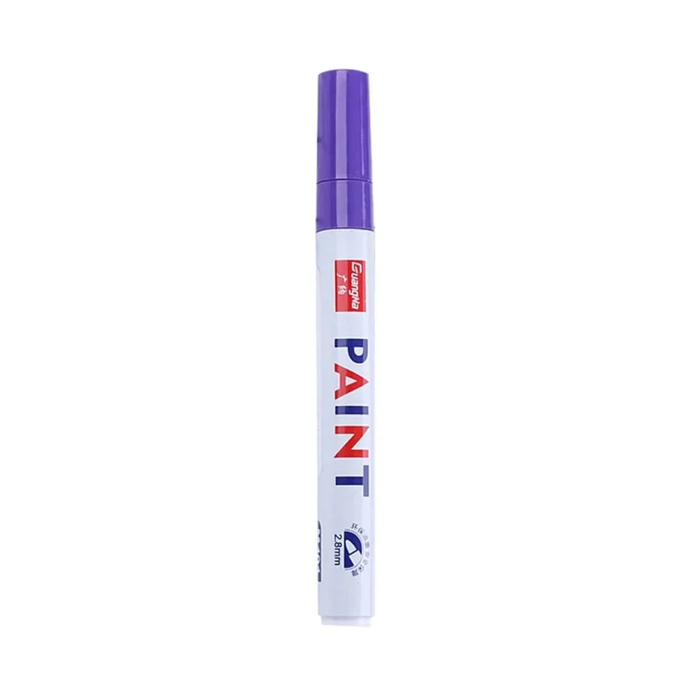 Car Paint Pen Waterproof Car Wheel Tire Oily Painting Mark Pen Auto Rubber Tyre Tread CD Metal Permanent Paint Marker