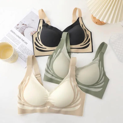 1/2Pcs/Set Women Push Up Bras Seamless Comfortable Angel Wings Bras Set Trendy Soft Breathable Underwear Female No Wire Lingerie