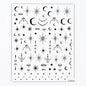 Black White Star 3D Nail Art Sticker Y2K Pentagram Self-Adhesive Decals Laser Shiny Glitters Starlight Manicure Ornaments Slider