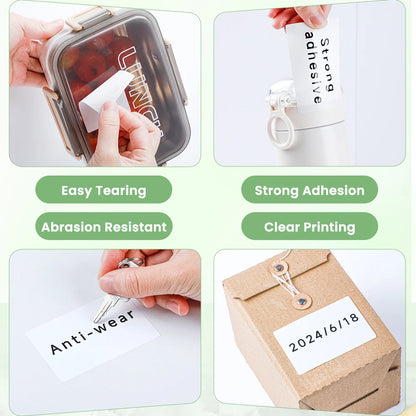 Phomemo 3 Rolls Self-adhesive Transparent Sticker Thermal Paper for T02 M02X Label Sticky DIY Photo Texts Study Notes Printing