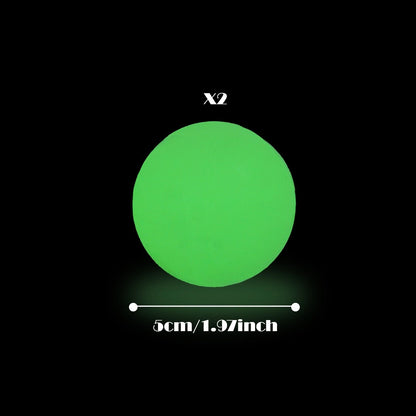 2PCS Dog Chew Toys Ball - Glow in The Dark, Durable for Teething, Pet Molar Toy To Relieve Boredom, Puppy Chew Supplies