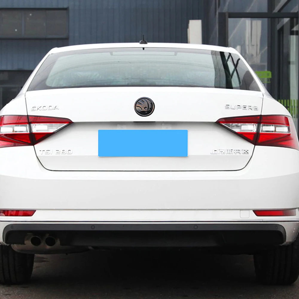 80/90/100mm Car Front Grille Hood Emblem Rear Trunk Badge Sticker For Skoda S Logo Octavia Fabia Superb Kamiq Kodiaq VRS Rapid