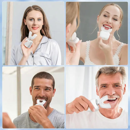 U-shaped Ultrasonic Electric Toothbrush 3 Modes Silicone Automatic Teeth Whitening Oral Care