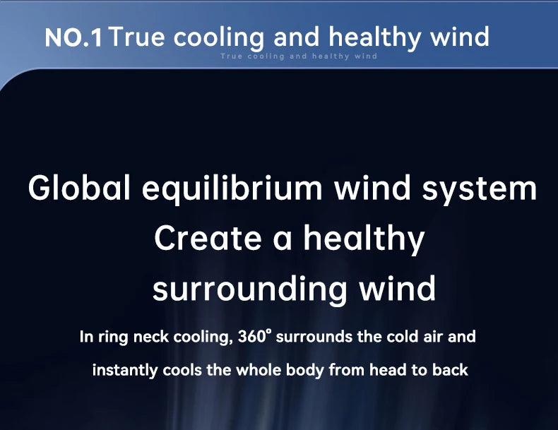 Lenovo Neck Fan 5 Speed Adjustable Bladeless Silent Neck Hanging Fan USB Rechargeable LED Digital Display Ice Refrigeration Fan