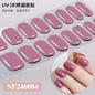 16/20/22Tips Semi-Cured Gel Nail Wraps Full Cover Manicure DIY Waterproof Long Lasting Gel Nail Stickers set for UV Lamp Need