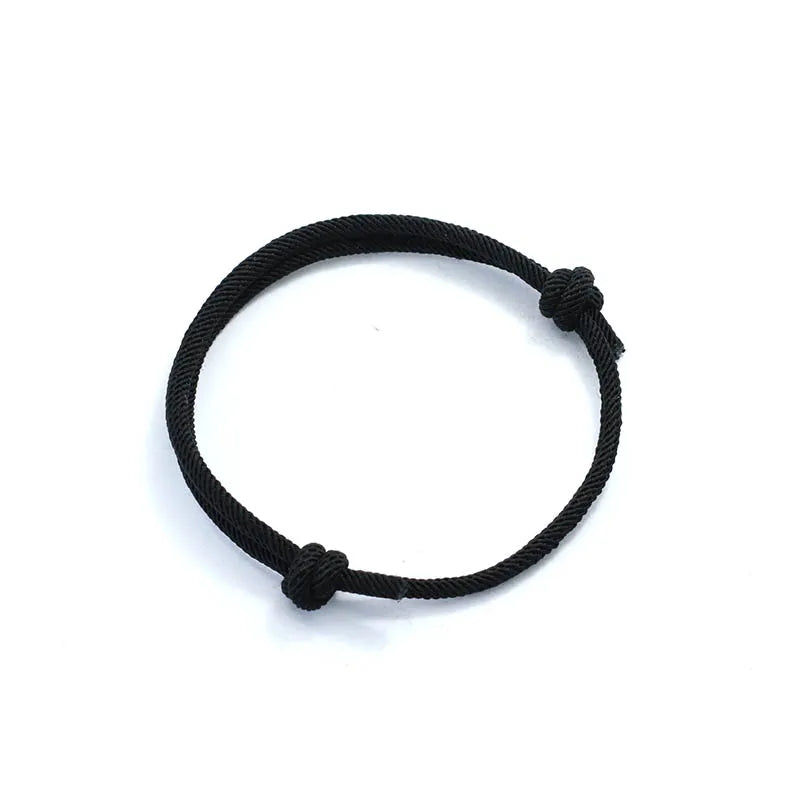 New Handmade Adjustable Rope Bracelet Men 4mm Thin String Relationship Braclet Gift For Him Lucky Thread Brazalete Pulseira