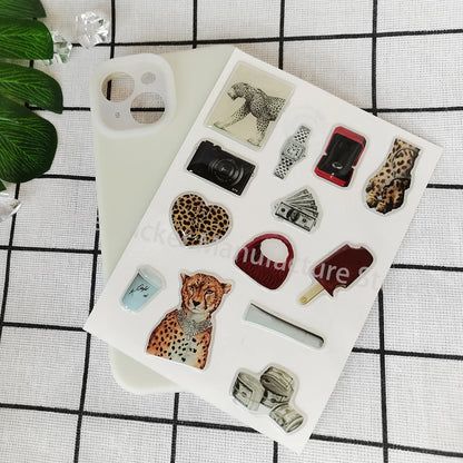 personal phone case dome epoxy sticker silicon resin ipad label popular decorative crystal gel logo jelly cute DlY glass shapes