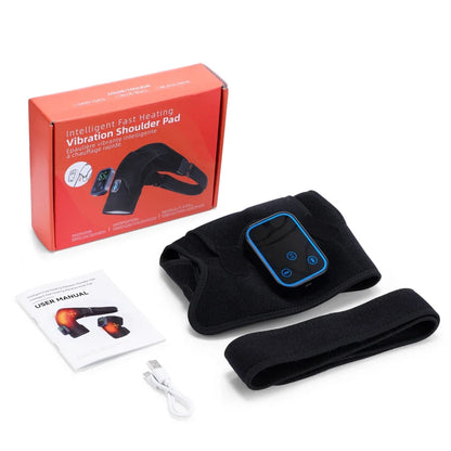 Electric Shoulder Heating Pad 3-Speed Vibration Muscle Relax Belt Thermal Massager Shoulder Neck Health Care Support Brace