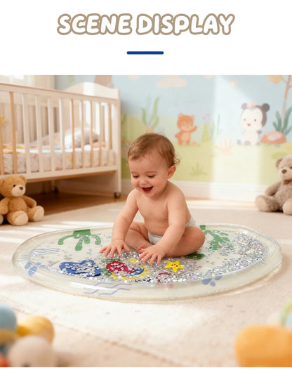 Inflatable Pvc Baby Water Mat for Infants Toddlers Early Education Press to Make Sound Tummy Time Play Mat