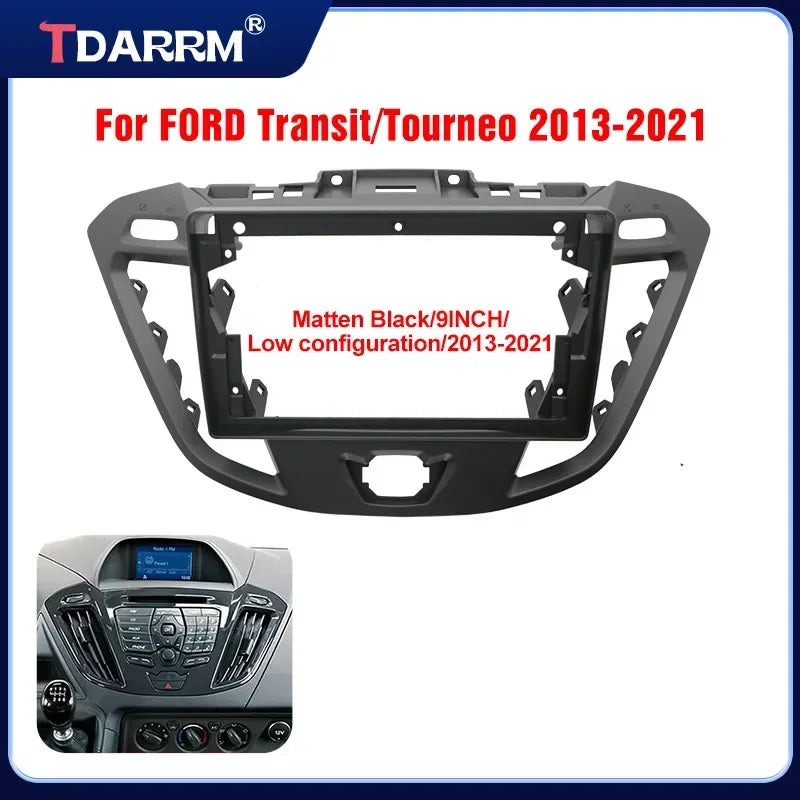 For FORD Transit/Tourneo 2013-2021 Car Radio Fascias Android Stereo Player 2 Din Head Unit Panel Dash Frame Installation Trim