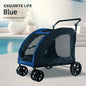 Large Dog Strollers Breathable Zipper Design Pet Cart Dogs Carrier Outdoor Travel Large Transportation Carts Adjustable Height
