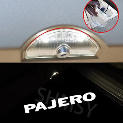 2Pcs LED Car Door Logo Projector Ghost Shadow Light For Mitsubishi Pajero V87 V93 V97 V80 2007 - 2015 2016 2017 2018 Accessories