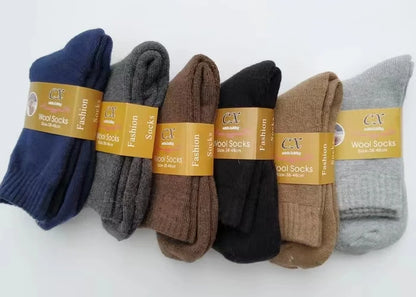 Socks Men Super Thicker Solid Sock Merino Wool Rabbit Socks Against Cold Snow Russia Winter Warm Funny Happy Male Socks