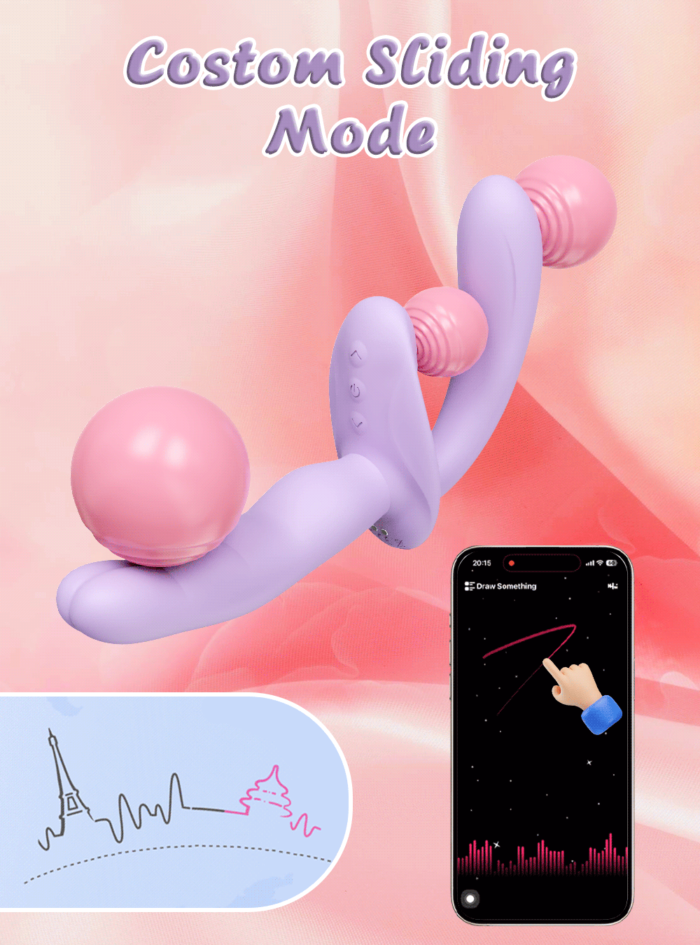 APP Strapless Strap-On G-Spot Dildo Vibrator Realistic Double-Ended Vibrating Butt Plug Anal Sex Toys for Women Lesbians Couples
