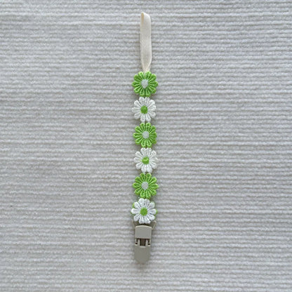 Little Daisy Pacifier Clips Baby Pacifier Anti-drop Chain Toddler Dummy Clip Nipple Holder Baby Shower Gift Baby Accessories