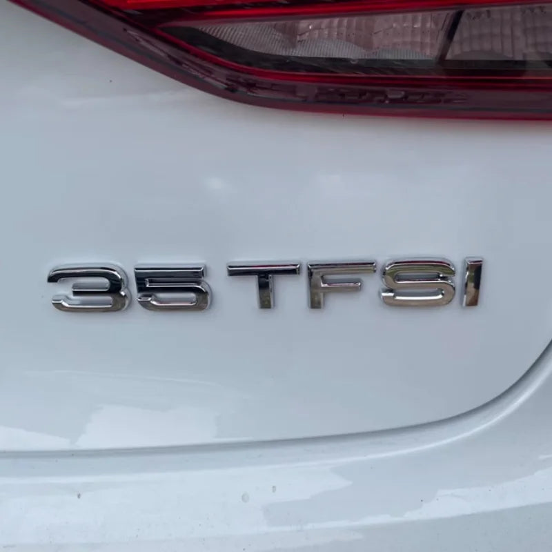 Car Letter Logo Sticker for A5 suitable for tail bumper and trunk emblem applicable to 2.0 3.0 40TDI 35 40 45TFSI models
