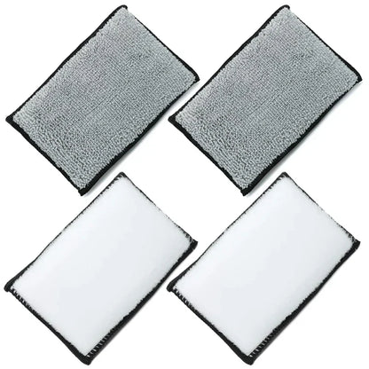 2-10Pcs Soft Double Side Microfiber Scrubbing Sponge Car Leather Cleaning Microfiber Towel Wax Sponge Auto Detailing Tools