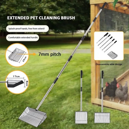 Effective Cleaning Adjustable Extendable Waste Collector For Chicken Enclosure