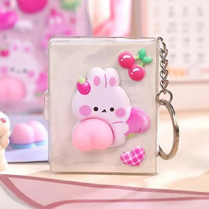 Kawaii Cartoon Soft Cute Little Rabbit 3D Pinching Relaxing Butt Stickers Cute DIY Mobile Book Decoration Stickers Festival Gift