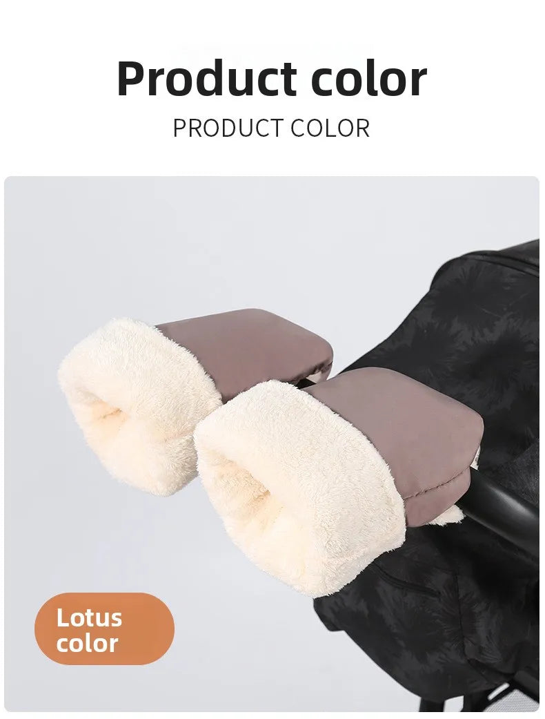 Stroller Gloves 1 Pair Winter Windproof Warm Simple Style Universal Prams Gloves Waterproof Baby Stroller Accessories