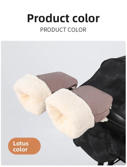 Stroller Gloves 1 Pair Winter Windproof Warm Simple Style Universal Prams Gloves Waterproof Baby Stroller Accessories