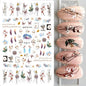 1PCS New Christmas Decorations 2023 New Year Nail Stickers Press on Nails Laser Snowflake Christmas Tree 3D Nail Decal