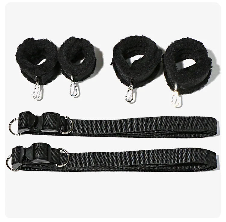 Couples Bed Handcuffs Sex Toys For Woman Bdsm Bondage Set Ankle Cuff Restraints Rope Strap Handcuffs Ankle Cuff Adult Game Goods
