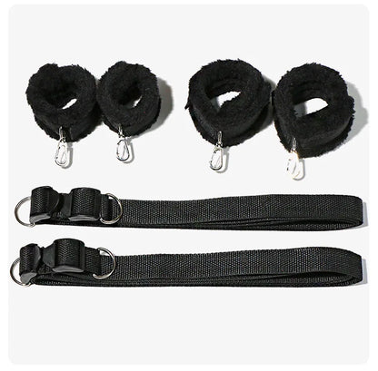 Couples Bed Handcuffs Sex Toys For Woman Bdsm Bondage Set Ankle Cuff Restraints Rope Strap Handcuffs Ankle Cuff Adult Game Goods