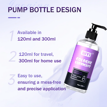 120ml/300ml Water-Based Lubricant for Couples, Long-Lasting Cologne Scent Pump Bottle, Non-Sticky, Skin-Friendly Intimate Lube