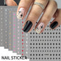 8pcs/set Mini Red Heart Valentines Nail Stickers Irregular Love Stripe Gold/Silver Nail Decals Sliders Laser Shiny Manicure Acce