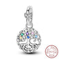 Original 925 Sterling Silver Charm Beads Clover Sunflower Tulip Carnation Pendant For Women Jewelry Fashion Gift