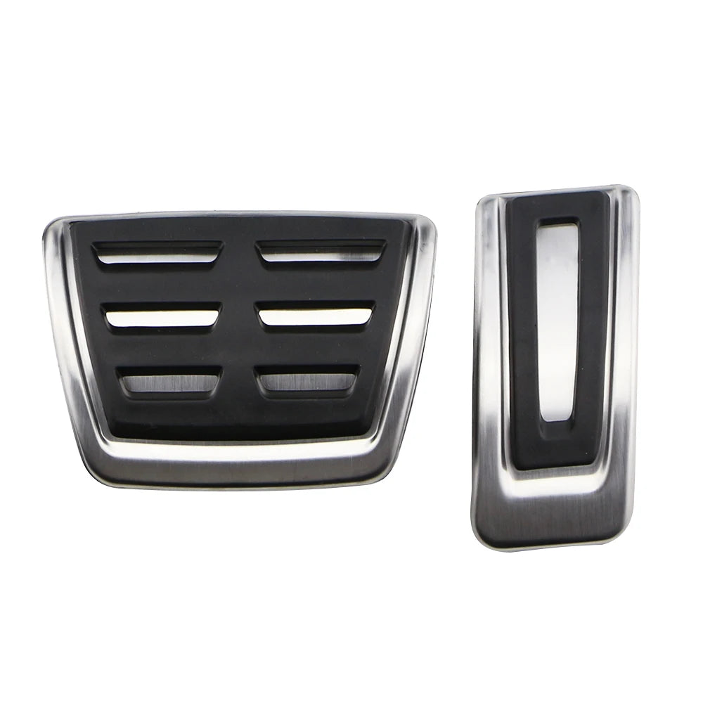 for Volkswagen VW Polo Virtus 2018~2024 Accelerator AT MT Car Pedals Gas Brake Footrest Stainless Steel Non-slip Pedal Cover Pad