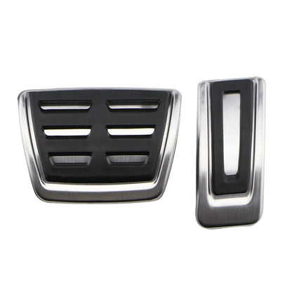 for Volkswagen VW Polo Virtus 2018~2024 Accelerator AT MT Car Pedals Gas Brake Footrest Stainless Steel Non-slip Pedal Cover Pad