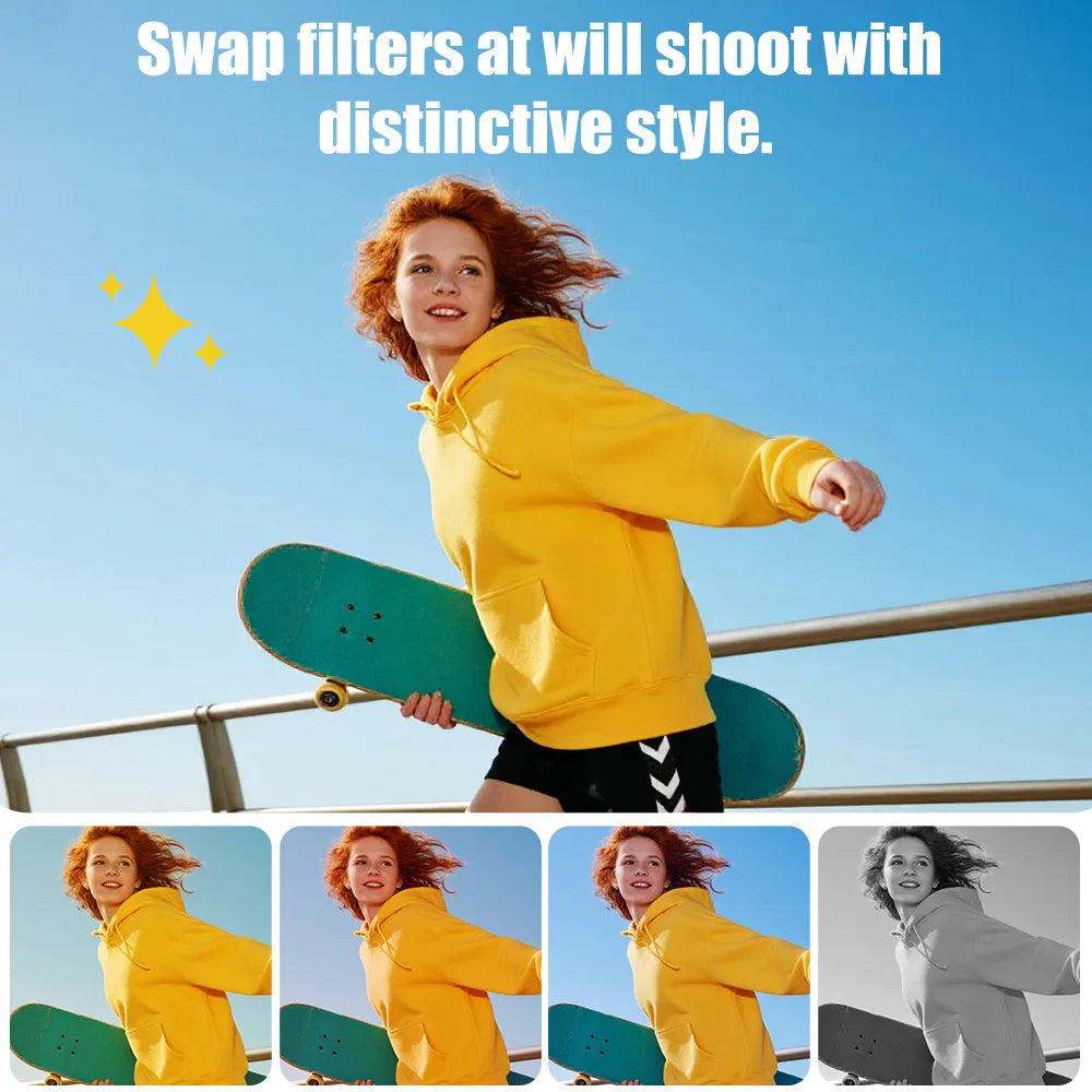 Ourlife Digital Camera 180° Flip Screen Selfile Keychain Camera Retro Support Memory Card HD Very Small Camcorder Video Recorder