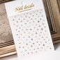 1pcs 3D Bronzing Gold Love Heart Nail Art Stickers Y2K Holographic Stars Sun Starlight DIY Nail Decals Heart Manicure Decoration