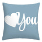 Lake blue white geometric linen pillowcase sofa cushion cover home decoration can be customized for you 40x40 45x45 50x50 60x60