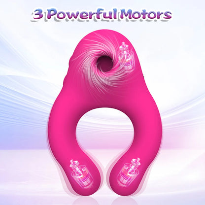 Delayed Ejaculation Penis Ring Sex Shop Soft Material Cock Ring Sucking Clit Stimulator Scrotum Massager Sex Toys for Couple