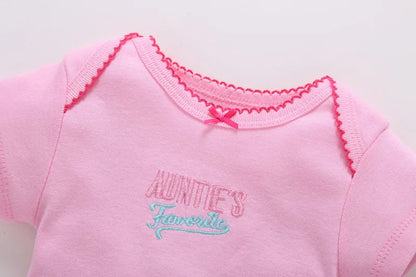 Lovely Baby Boy bodysuits 3Pcs/sets Long Sleeved Clothes PP Pant Cotton Infant Sporty Girl Short Sleeved Bodysuits