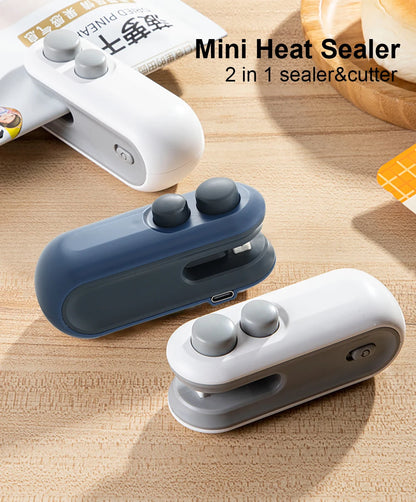 Plastic Bag Sealer Mini Portable Plastic Bags Sealing Machine Handheld Food Packaging Heat Sealer Thermal Plastic Bag Sealants