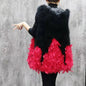 New Turkey feather waistcoat with hat and big swing, medium and long fur coat can be customized